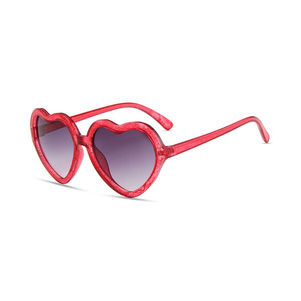 sunglasses fashion love heart sunglasses kids stylish design gradient glitter eyewear children outdoor uv protection sun glasses for boys gi, White;black